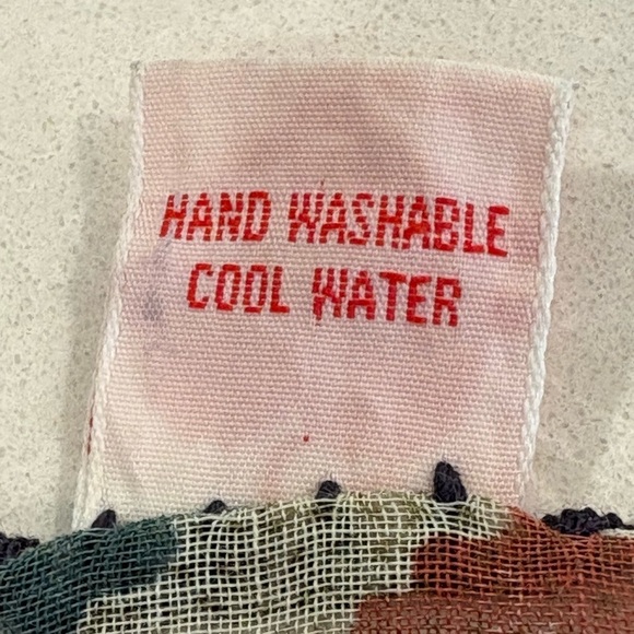 Vintage Caro Laurie LTD Patchwork Scarf - Eclectic Boho Design - Picture 5 of 7